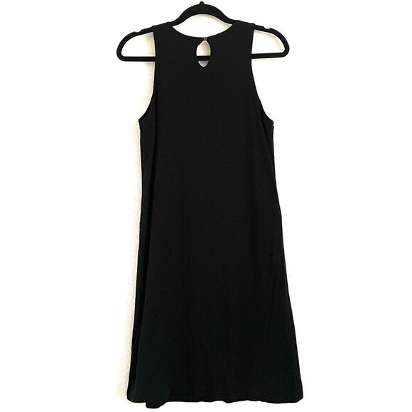 James Perse Women’s Double Layered Shift Dress Black Sleeveless Soft - Picture 2 of 12